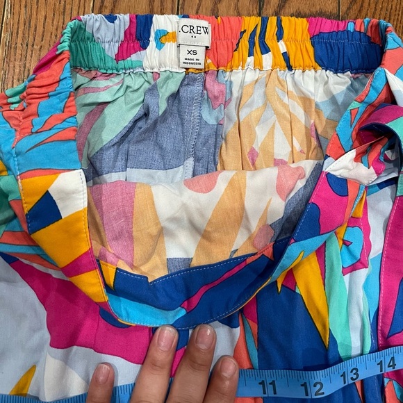 J. Crew Colorful Leaf Print A-Line Skirt - Picture 2 of 8